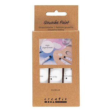 Gouache Paint White - 3x20ml.