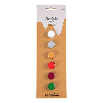 Plus Color Acrylic Paint Christmas Colors - 6x5ml.