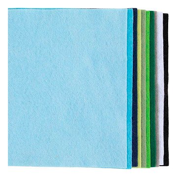 Hobbyvilt A4 Dikte 2mm Blauw en Groen Harmonie - 10st.