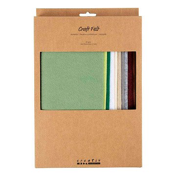 Hobbyfilz A4 Dicke 2 mm Naturfarben - 10 Stück.