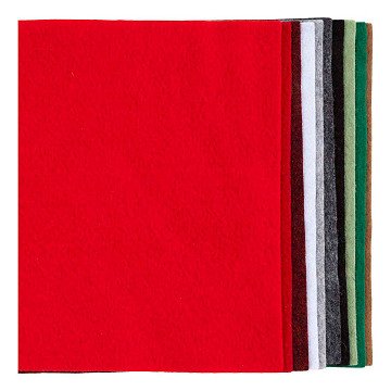 Hobbyvilt A4 Dikte 2mm Kerst Kleuren - 10st.