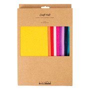 Hobbyfilz A4 Dicke 2 mm Bunt - 10 Stück.