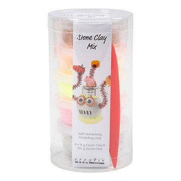 Steintonmischung in Rot und Orange