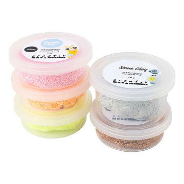 Steintonmischung in Rot und Orange