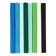 Crepe Paper Blue and Green Harmony - 8 pcs.