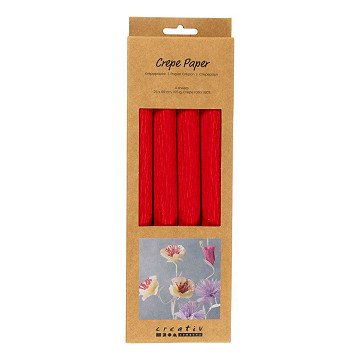 Crepepapier Rood - 4st.