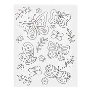 Schildercanvas met Print Vlinders - 24x30cm