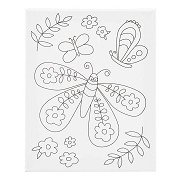 Leinwandbild mit großem Schmetterlingsdruck – 24 x 30 cm