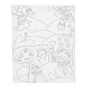 Leinwandbild mit Blumenlandschaftsdruck – 24 x 30 cm