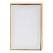 Gespannen Canvas met Lijst 280gr. 15,8x23,8cm - Wit