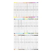 Marker Pen Line Width 1+8mm Standard Colours - 48 pcs.