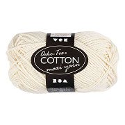 Baumwollgarn Stärke 8/8 L: 80-85 M Off-White - 50gr.