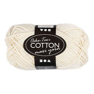 Baumwollgarn Stärke 8/8 L: 80-85 M Off-White - 50gr.