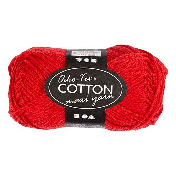 Baumwollgarn Stärke 8/8 L: 80-85 M Dunkelrot - 50 g.