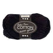 Baumwollgarn Stärke 8/8 L: 80-85 M Schwarz - 50 g.