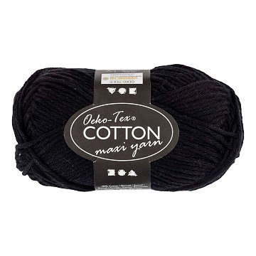 Baumwollgarn Stärke 8/8 L: 80-85 M Schwarz - 50 g.