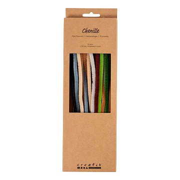 Chenille 6mm x 30cm Naturel - 25st.