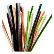 Chenille 6 mm x 30 cm Natur - 25 Stück.