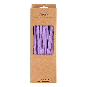 Chenille 6mm x 30cm Purple - 50pcs.