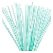 Chenille 6mm x 30cm Licht Turquoise - 50st.