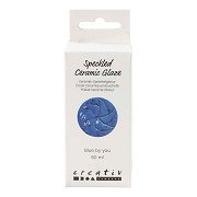 Gesprenkelte Keramikglasur 999-1060 C, deckendes Blau von You – 60 ml
