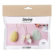 Mini Hobbyset Naaien Paaseieren Pastelkleuren