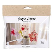 Mini Hobbyset Bloemen van Crepepapier Pastelkleuren