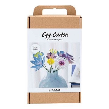 Hobbyset Bloemen van Eierdozen Pastelkleuren