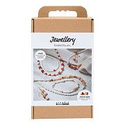 Hobbyset Schmuck Beige Gebranntes Orange Weiß Perlmutt