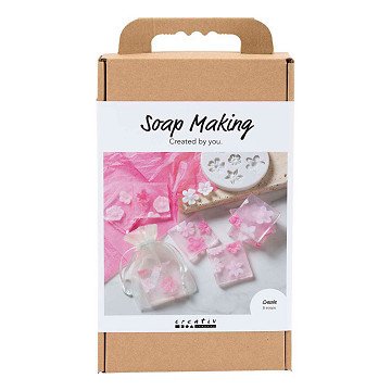 Hobbyset Zeep Maken Bloemen Roze