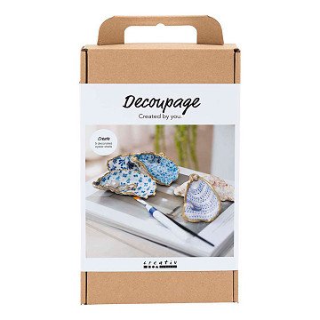 Hobbyset Decoupage Austernschalen Blau