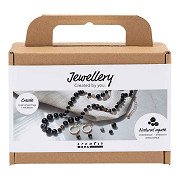 Mini Hobbyset Sieraden Halsketting en Oorbellen Zwart en Wit