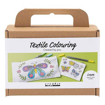 Mini Hobbyset Textiel Decoreren Vlinders Pastelkleuren