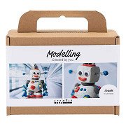 Mini-Hobbyset Robotermodellbau Blau Grau und Rot