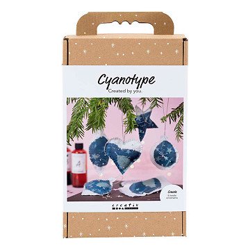 Hobbyset Cyanotypie Kerstdecoraties met Cyanotypie Blauw