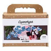 Mini Hobbyset Cyanotypie Geschenklabels blauw en Zilver