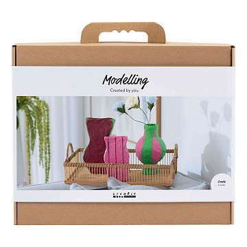 Maxi hobby set Modeling Vases from Paper Mache