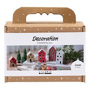 Mini Hobbyset Decoratie Huizen Kerst Kleuren