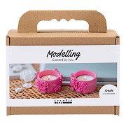 Mini Hobbyset Boetseren Theelichthouders Roze