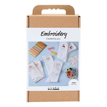 Hobbyset Borduurwerk Sokken Wit