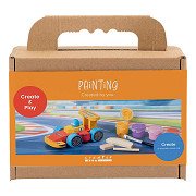 Mini-Hobby-Set: Bemalung eines Rennwagens aus Holz