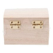 Wooden Treasure Chest with Magnetic Closure