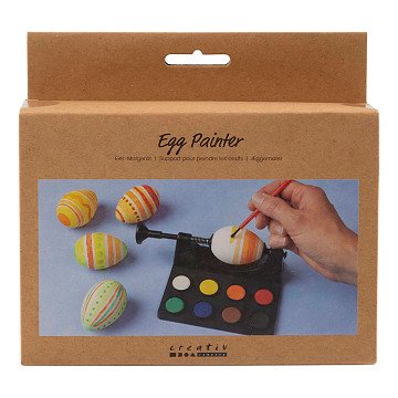 Eierverfmolen met Verf en Penseel - Zwart