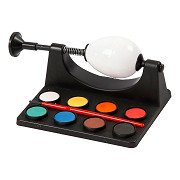 Eierfarbenmühle mit Farbe und Pinsel - Schwarz