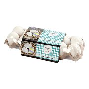 Plastic Eggs in Egg Carton 6cm - 12 pcs.