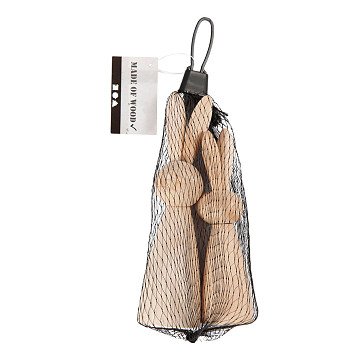 Houten Konijnen 12 en 14cm - 2st.