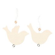 Friedenstauben aus Holz - 10 Stück.