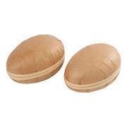 Zweiteilige Eier aus Pappe, 12 cm - 2 Stück.