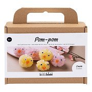 Mini Hobbyset Pompom Schattige Paaskuikens