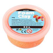 Glitzernder Schaumknete Orange - 35 g.